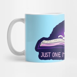 Just one more chapter ! Cute Funny Cat Kitten Reading Book Lover Artwork Mug